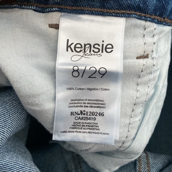 Kensie True Vintage Blue Denim Distressed Jeans Size 8/29 Style# EFI02752X - Picture 6 of 8